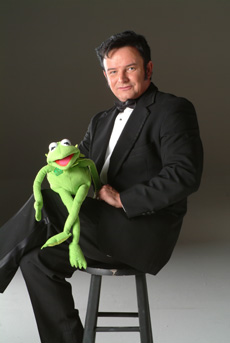 Mike with Kermit the Frog